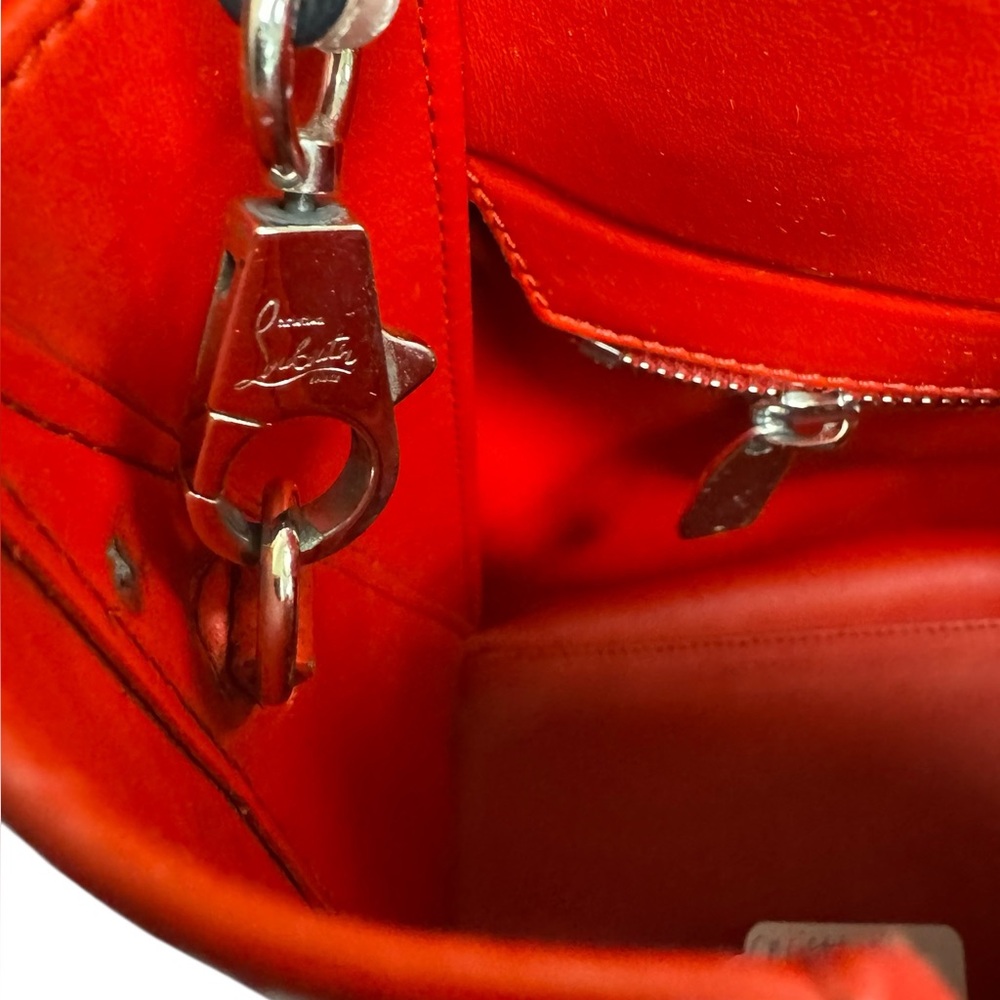 Christian Louboutin Calfskin Loubinthesky Medium Paloma Beige Pink 2way Satchel - Picture 13 of 16